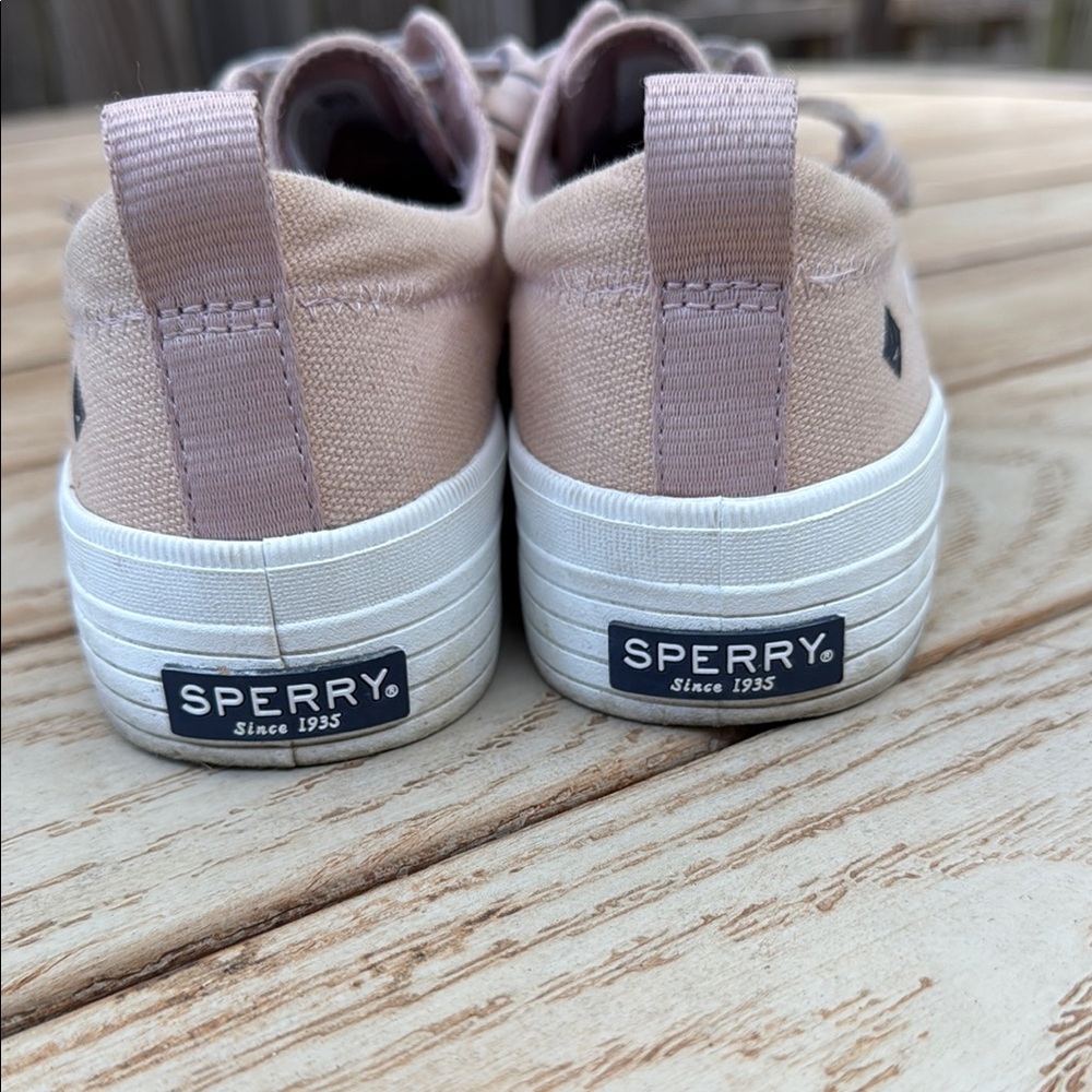 Sperry Pink and White Sneakers Minimalist Design - Picture 4 of 5